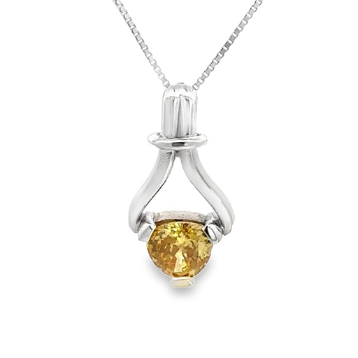[002082] Fancy Yellow Diamond Pendant | 18K