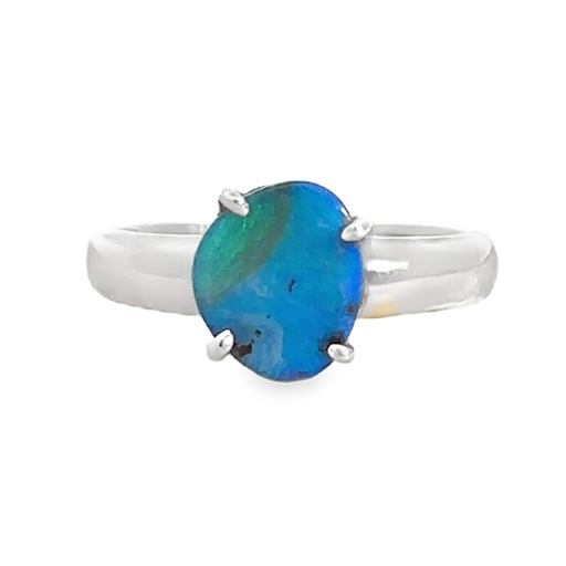 [002129] Boulder Opal Ring In Sterling Silver