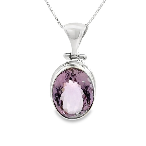 [002146] Amethyst Pendant In Sterling Silver