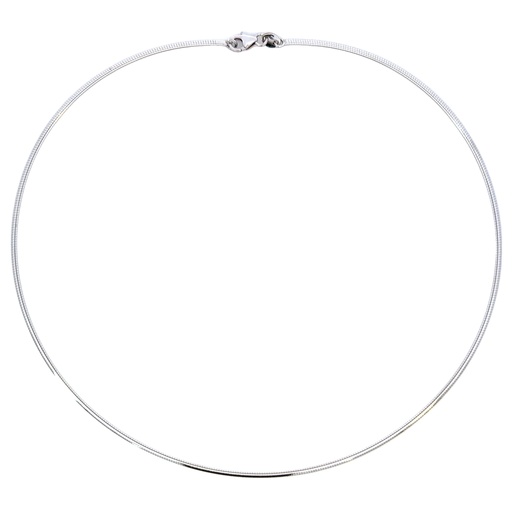 [002149] Omega Necklace | 40cm 18k White Gold