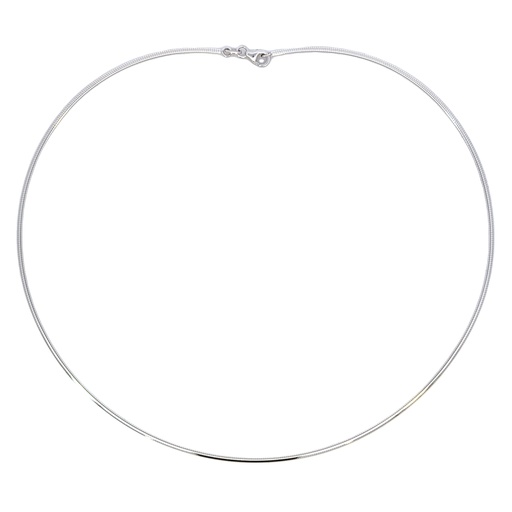 [002150] Omega Necklace | 45cm 18k White Gold