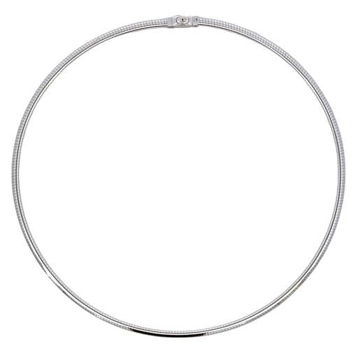 [002151] Omega Necklace | 45cm 18k White Gold