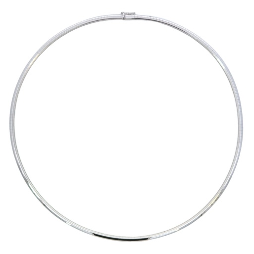 [002152] Omega Necklace | 48cm 18k White Gold