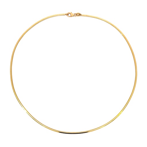 [002153] Omega Necklace | 40cm 18k Yellow Gold