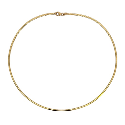 [002154] Omega Necklace | 40cm 18k Yellow Gold
