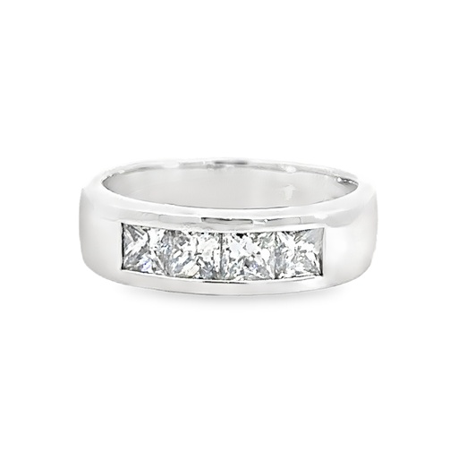 [002185] Diamond Ring | 18K White Gold Band