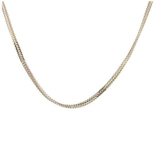 [002193] Flattened Snake Necklace Sterling Silver