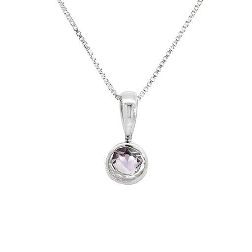 [002205] Amethyst Pendant In Sterling Silver