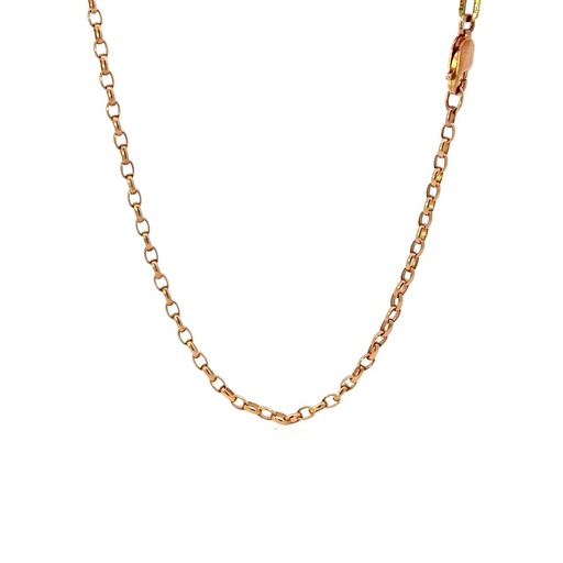 [23681SG9RN] Belcher Chain In 9ct Rose Gold 50cm