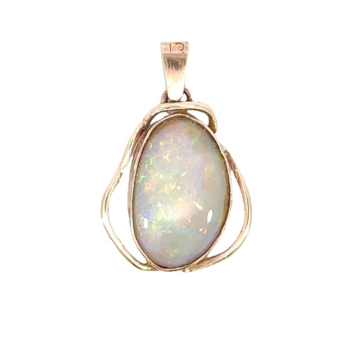 [002216] Crystal Opal Pendant In 9ct Yellow Gold