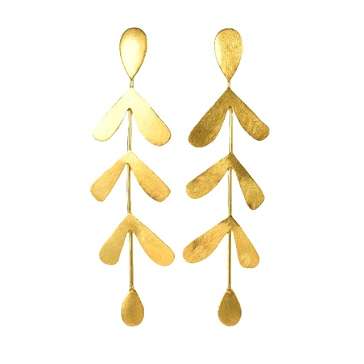 [002252] Earrings | Gold Plated Brass Design