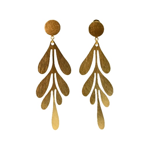 [002256] Earrings | Gold Plated Brass