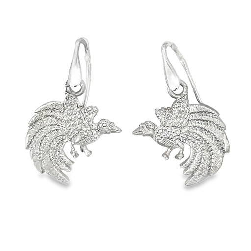 [002264] Sterling Silver Bird of Paradise Earrings