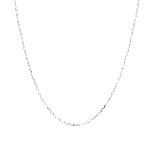 [002296] Sterling Silver Necklace With Cable Slider I 45cm