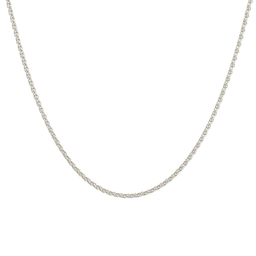 [002311] Sterling Silver 42+3cm Wheat Chain