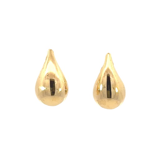 [002324] Stud Earrings | Tear Drop 9ct Yellow Gold (16mmx9.65mm)