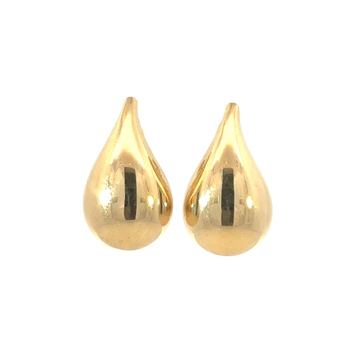 [002326] Stud Earrings | Tear Drop 9ct Yellow Gold (2.5cmx1.5cm)