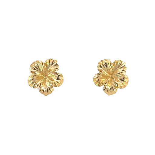 [002328] Stud Earrings | Flower Studs In 9ct Yellow Gold