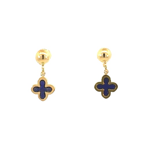 [002329] Lapis Stud Earrings| 9ct Yellow Gold