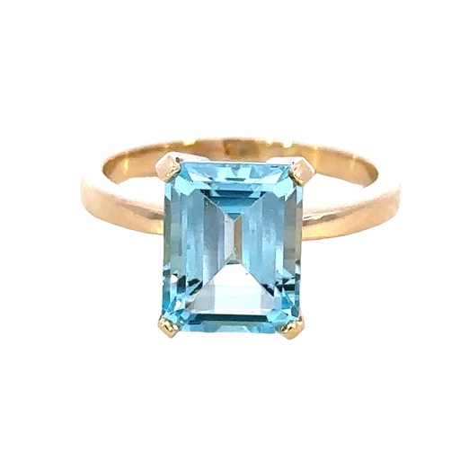 [002358] Blue Topaz Ring | 9K Gold