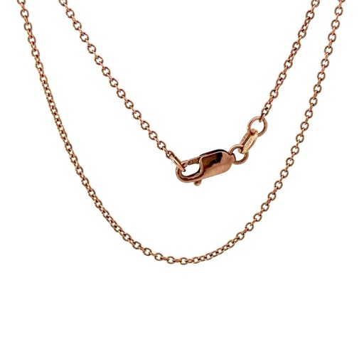 [23522SU9PN] Trace Chain Necklace In 9ct Rose Gold 45cm