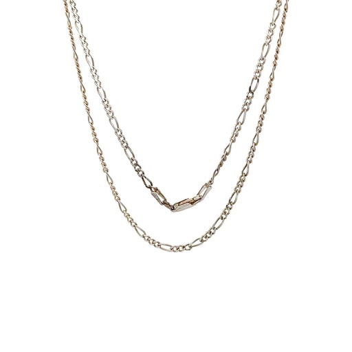 [23877STSNFIG] Figaro Chain Sterling Silver 2mm Width