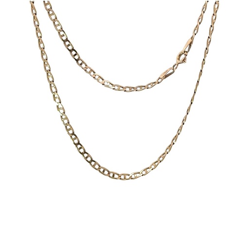 [25046JC9YN] Marine Link Chain In 9ct Yellow Gold 48cm