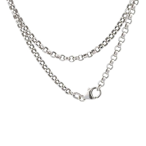 [22714] Diamond Cut Belcher Chain In 18K White Gold