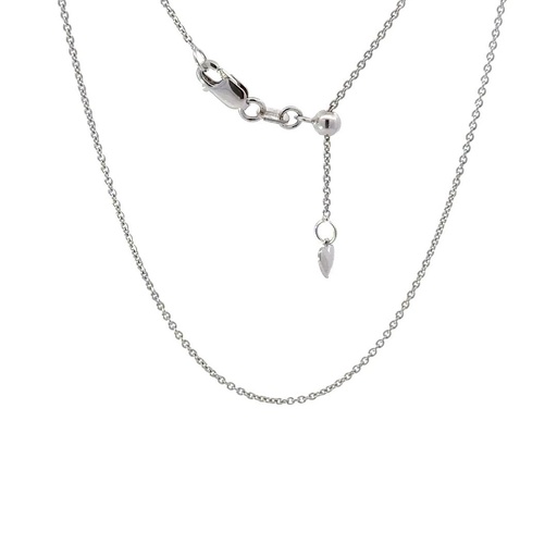 [25860] Extender Trace Chain In 18ct White Gold 47cm
