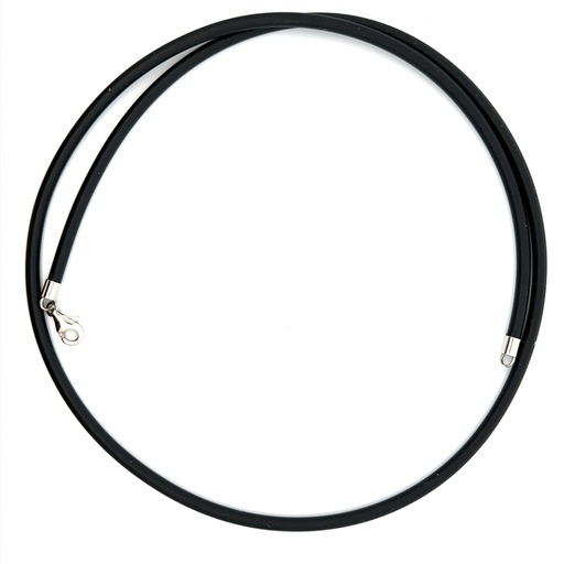 [25831SJCNEON] Neoprene 3mm  Necklace With Silver Clasp